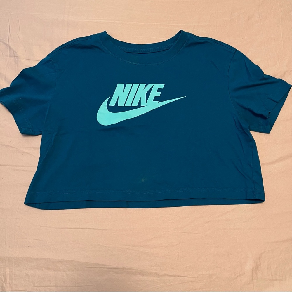 Teal Nike Crop